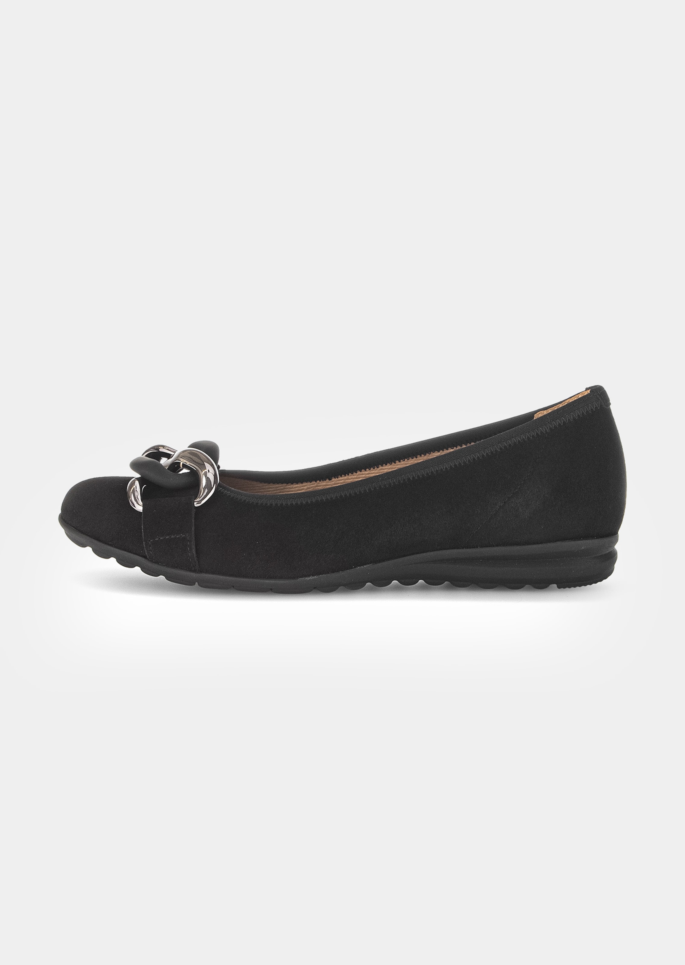 Ballerina aus Leder mit Schmuckkette