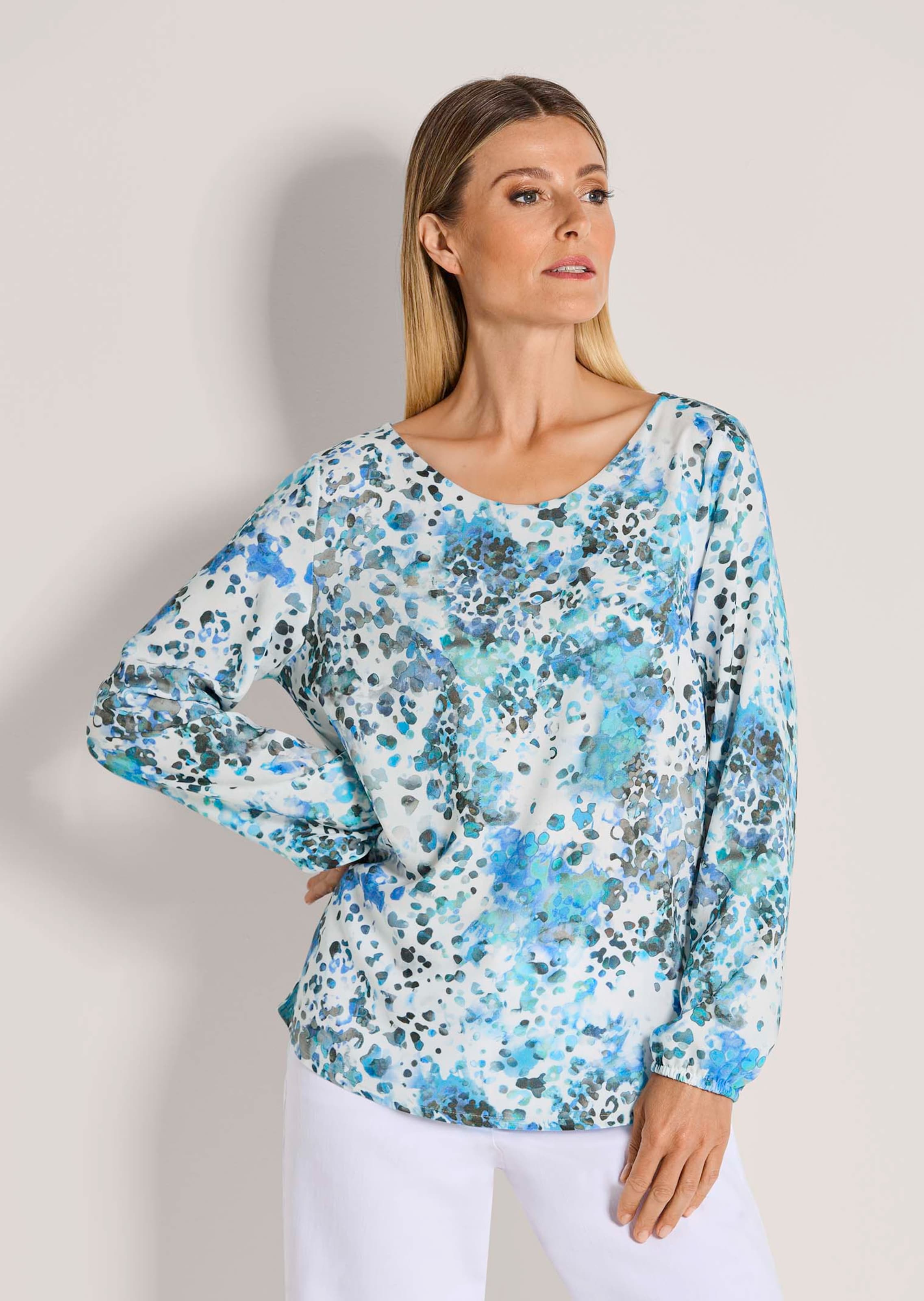 Bluse mit Rundhalsausschnitt