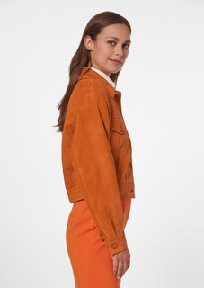 Veste en cuir velours de chèvre thumbnail 5