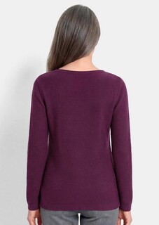 Feiner Strickpullover mit U-Boot-Ausschnitt thumbnail 3