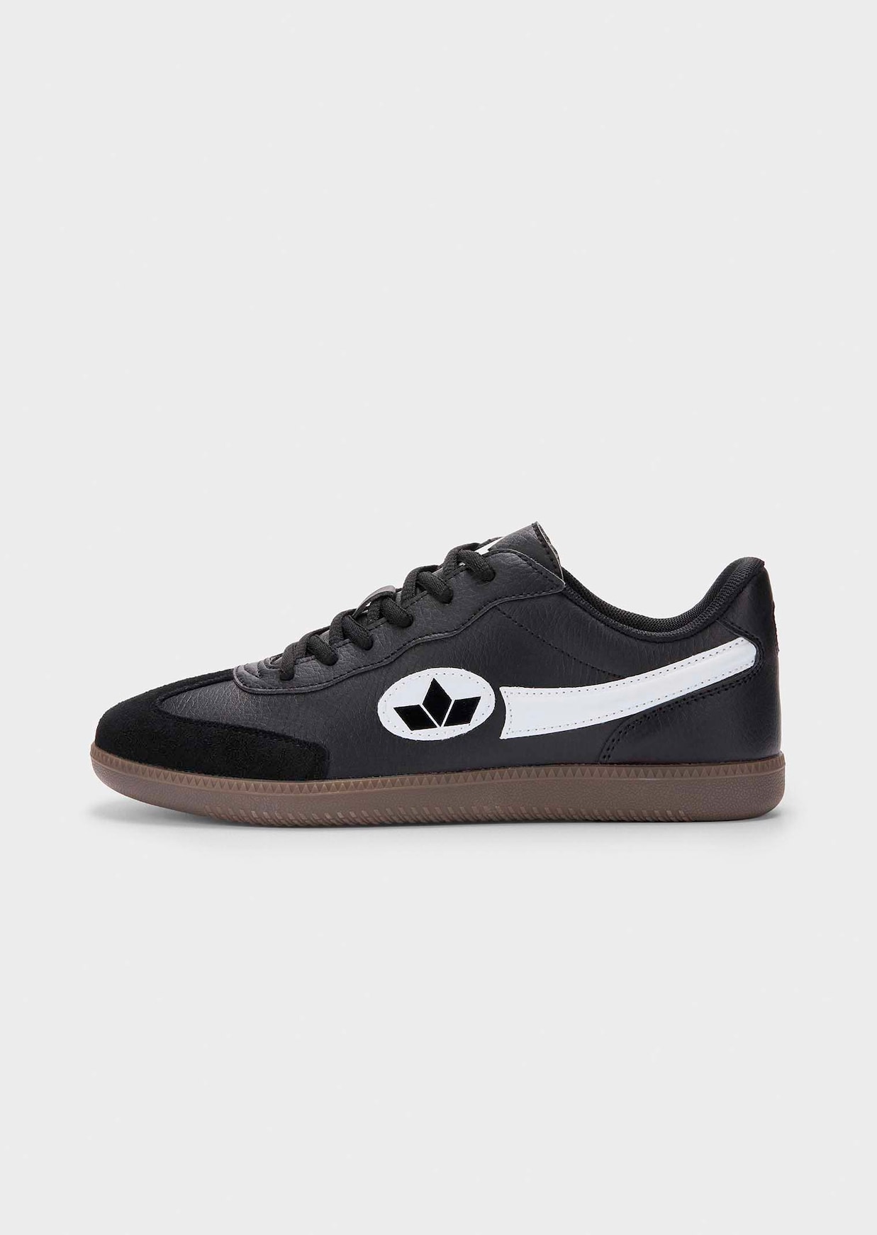 Sneaker mit Veloursleder-Besätzen