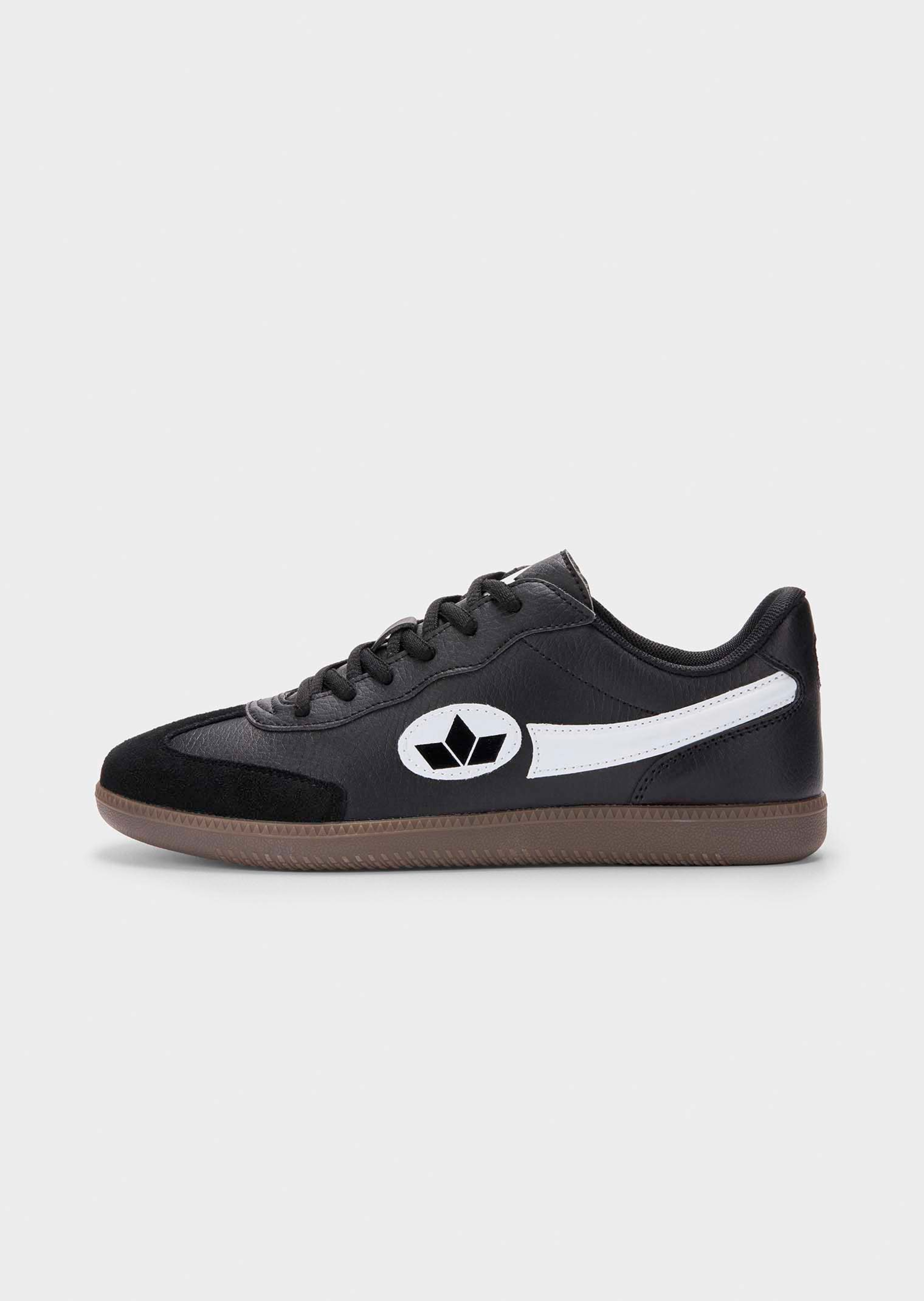 Sneaker mit Veloursleder-Besätzen