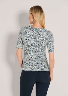 Animal print top with round neck thumbnail 4