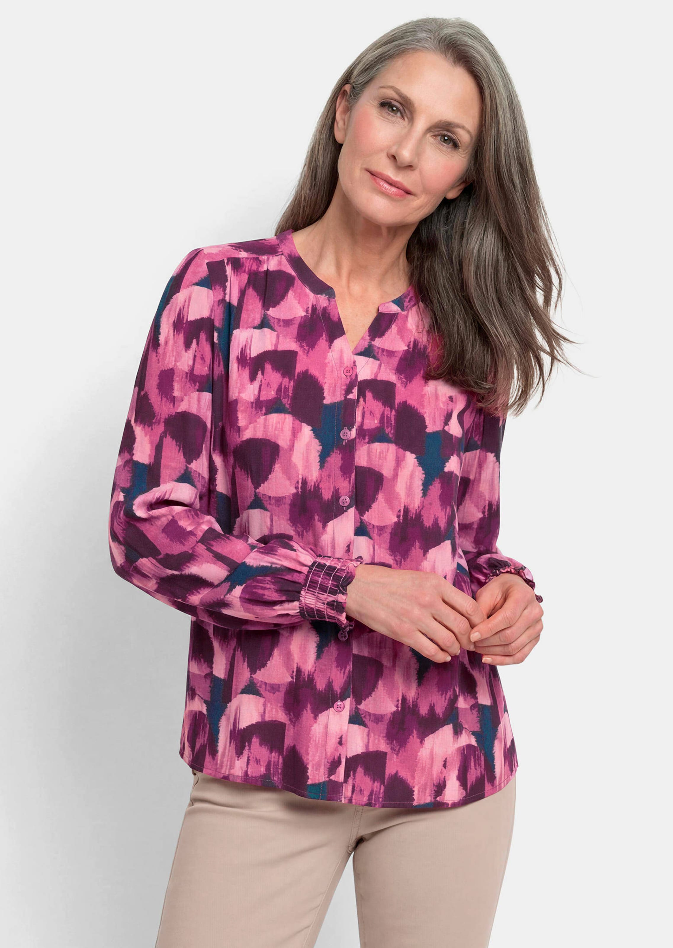 Satinbluse aus reiner Viskose