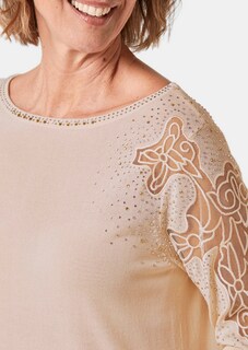 Pull avec empiècements en dentelle et pierres scintillantes thumbnail 5