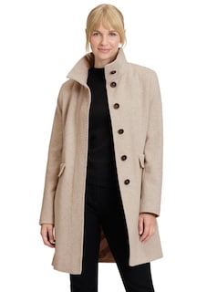 Manteau laineux avec motif à chevrons thumbnail 1