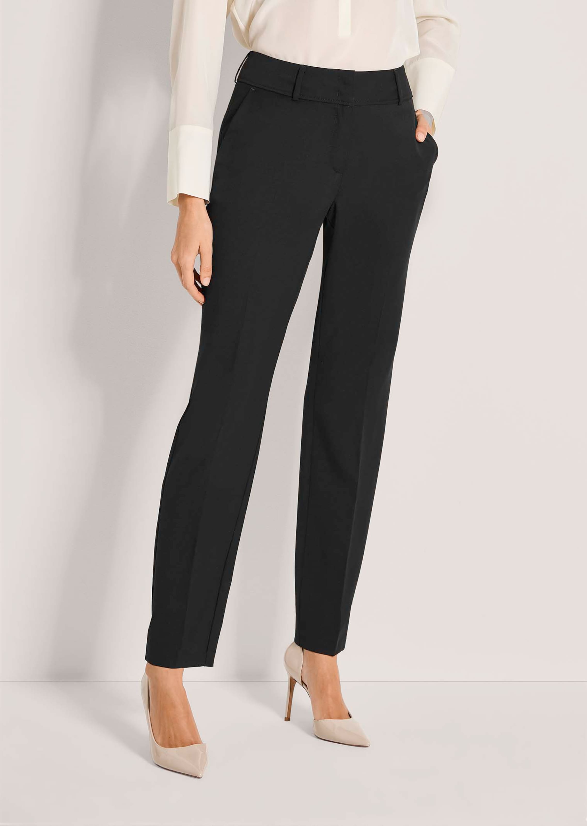Virgin wool trousers with centre creases