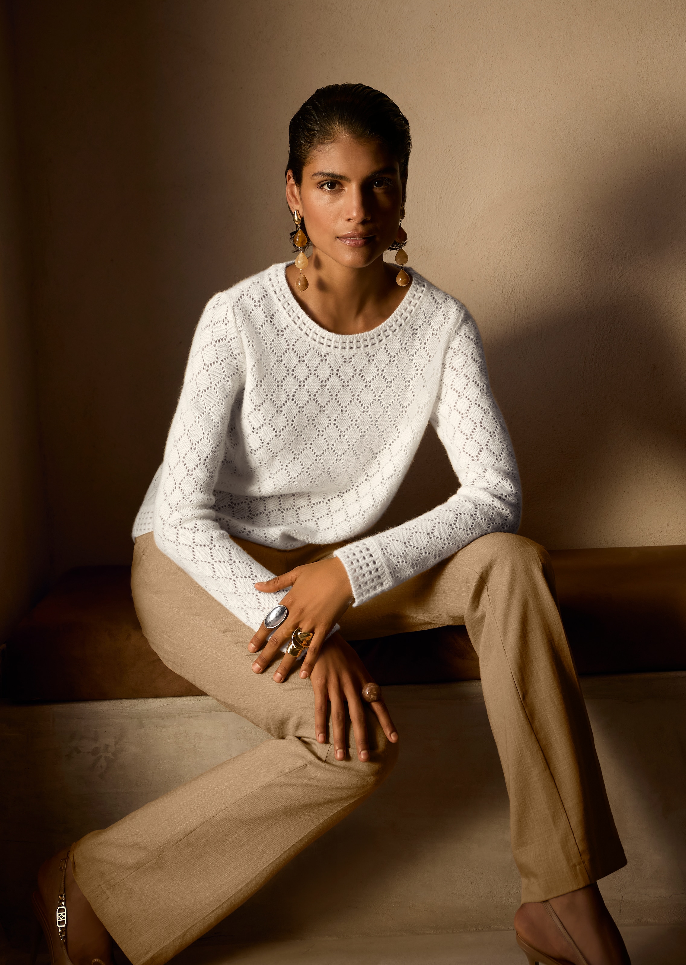 Pull en cachemire avec encolure bateau