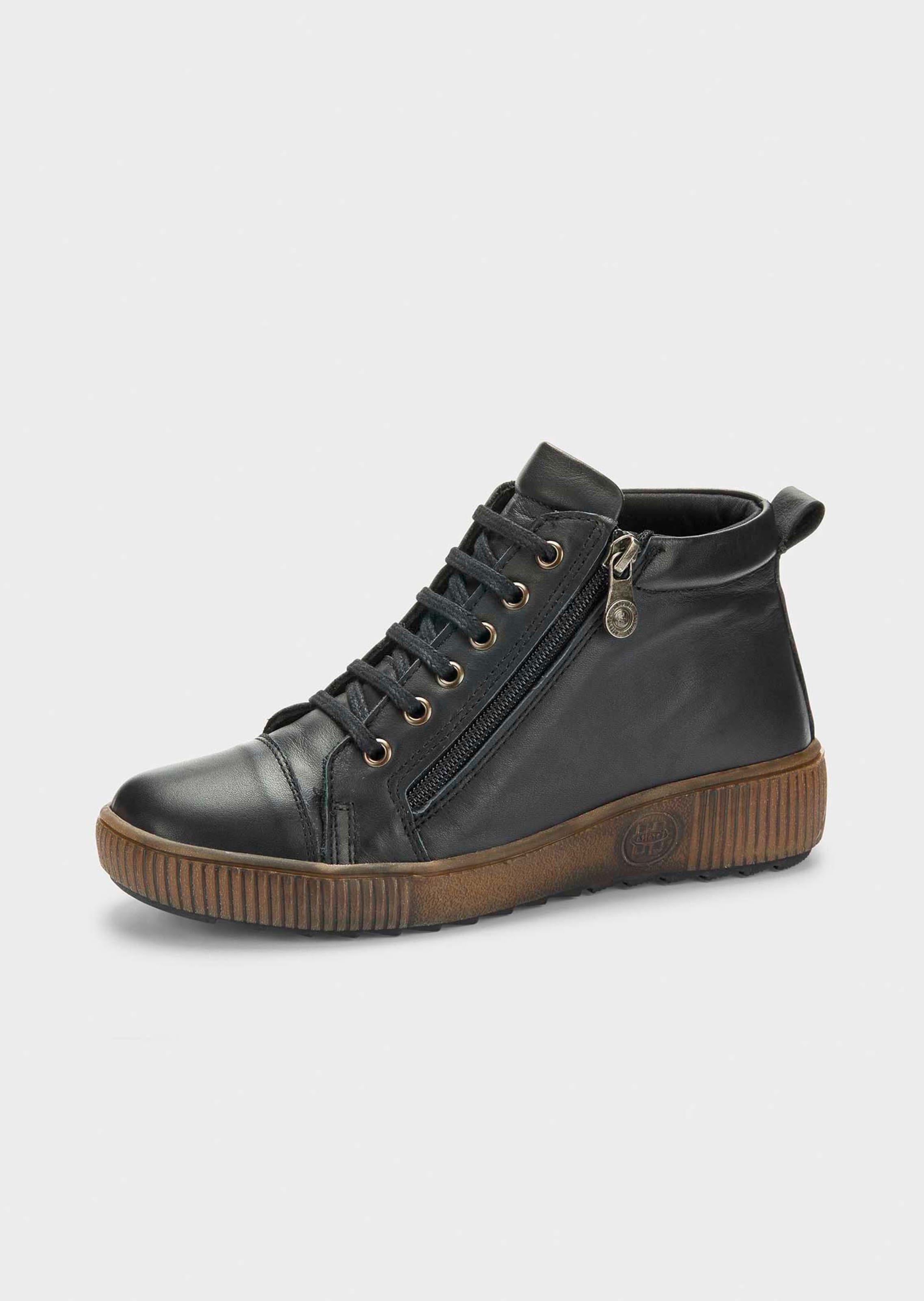 Lederschuhe mit Reissverschluss