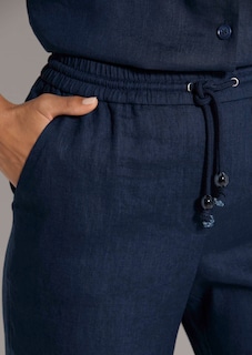 Linnen broek met tunnelkoordje thumbnail 6
