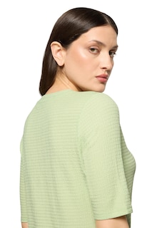 Basic shirt van gestructureerd stretchmateriaal thumbnail 5