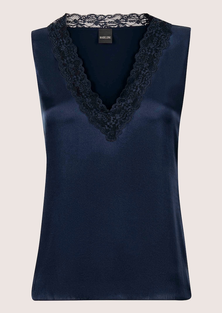 Stretch silk camisole top