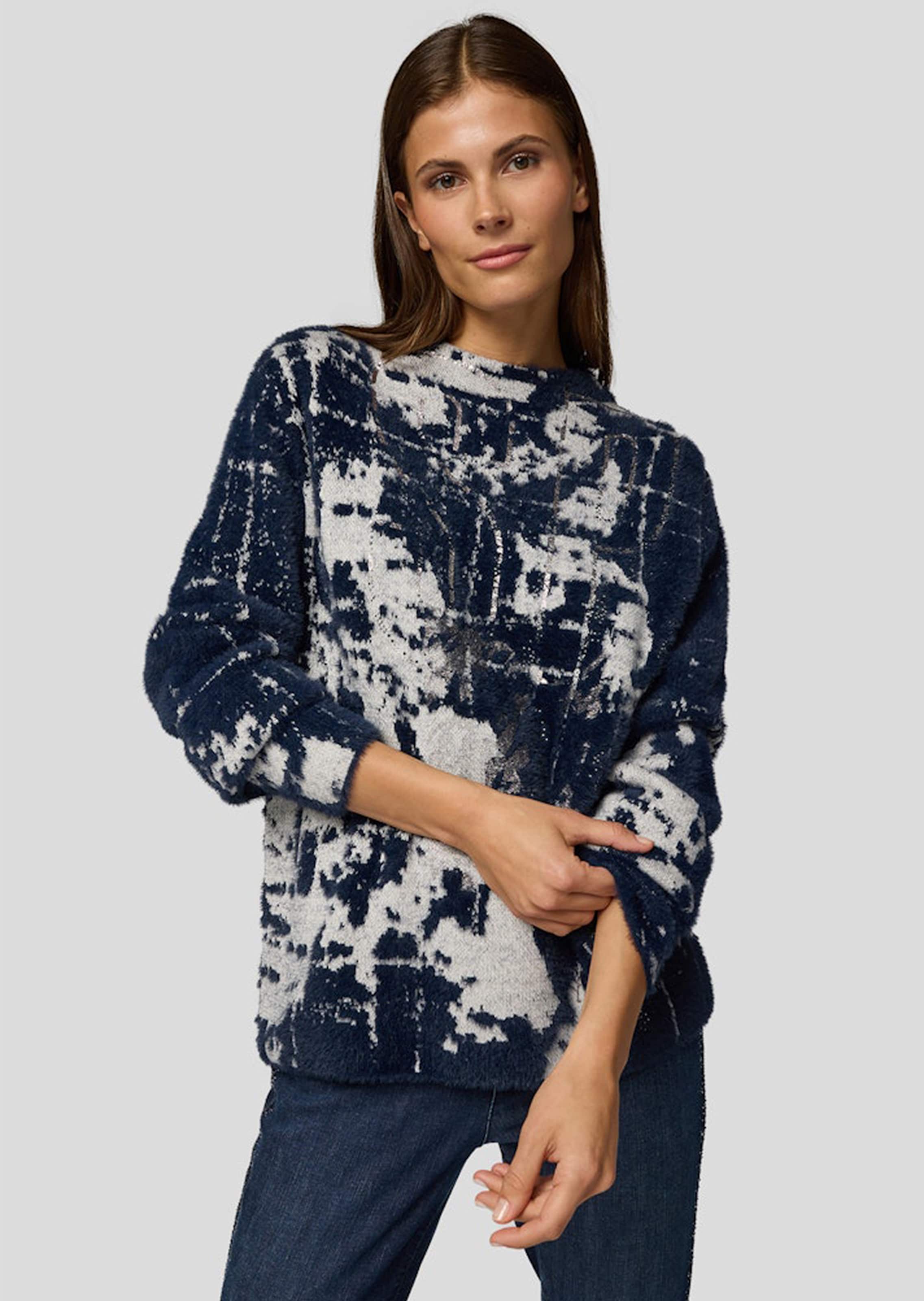 Pullover van pluisgaren met glitterdetails
