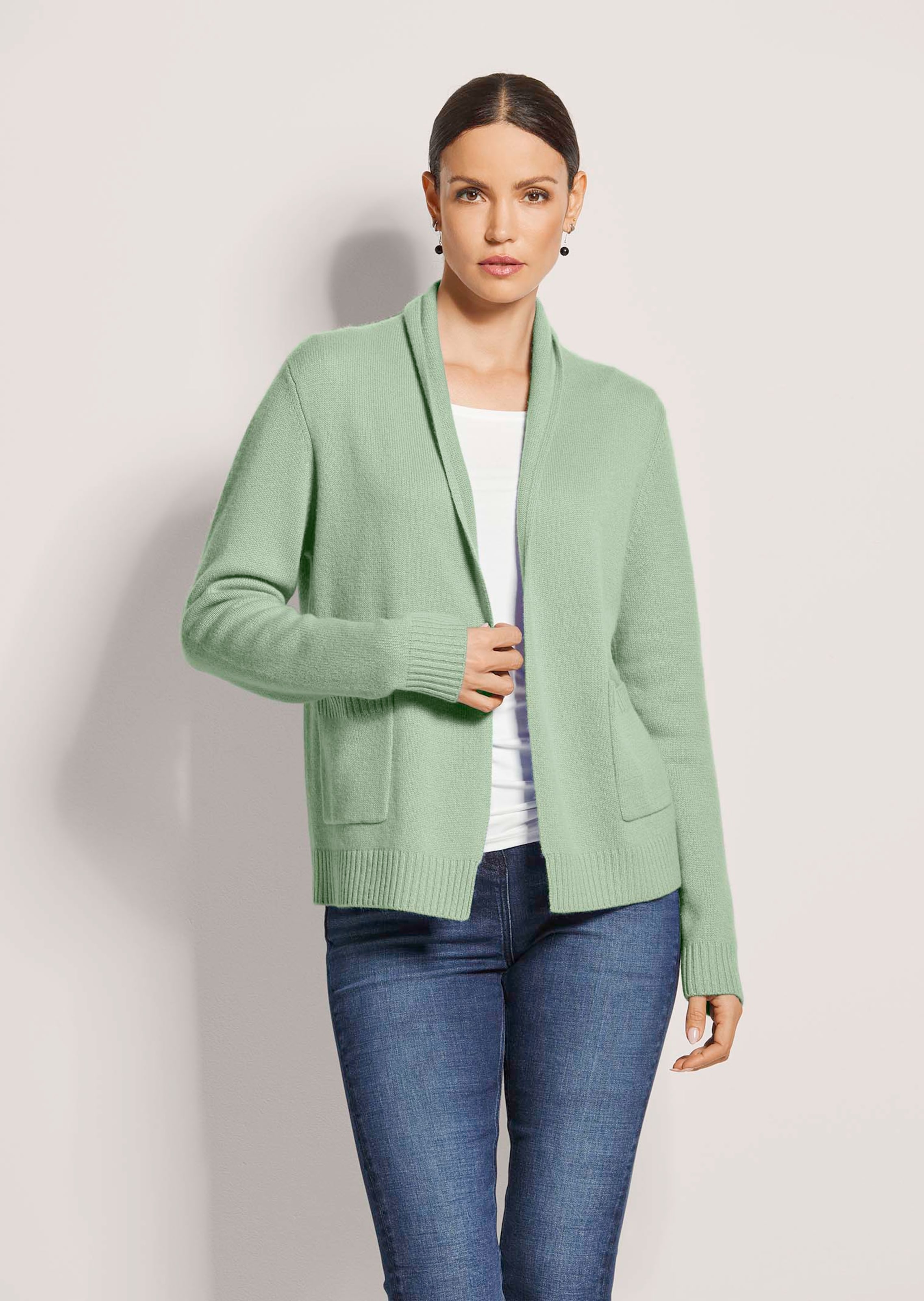 Cardigan with shawl collar