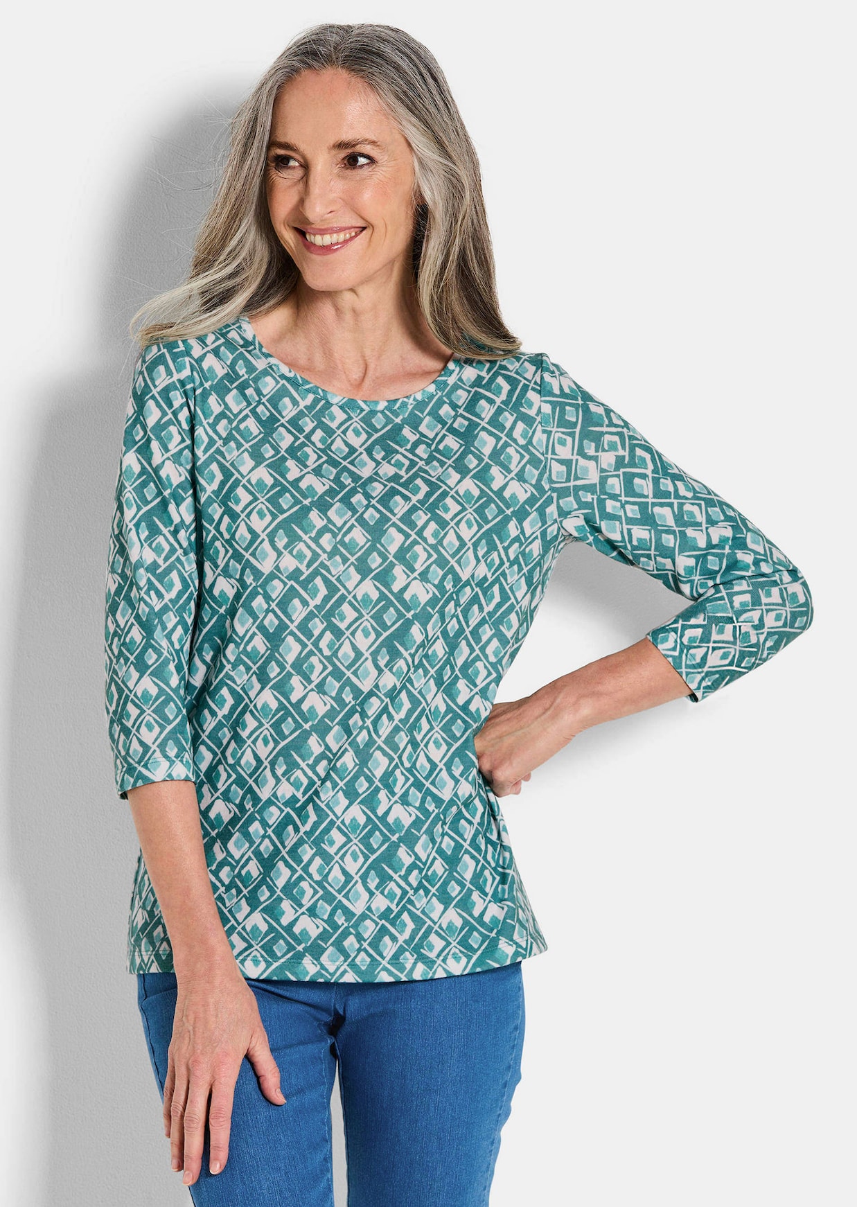 Druckshirt aus flauschigem Jersey