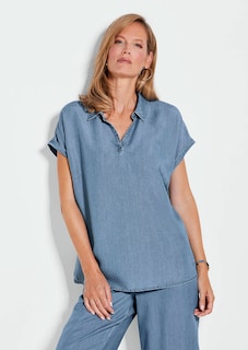 Bluse in Denim-Optik thumbnail 1