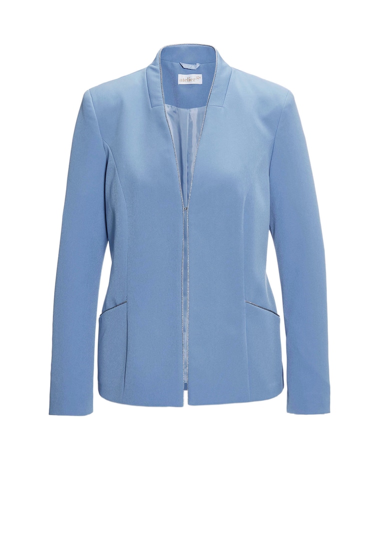 Blazer agrémenté de passepoils contrastants