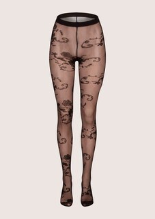 Feinstrumpfhose mit floraler Spitzen-Optik thumbnail 4
