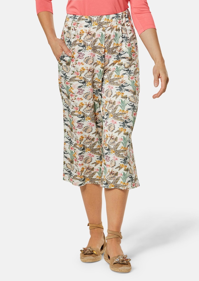 Jersey-Culotte VERA mit Blättermuster