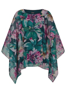 Blusenshirt mit Überwurf aus Chiffon thumbnail 6