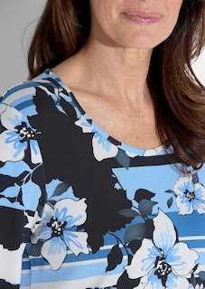 T-shirt en jersey avec motif floral thumbnail 3