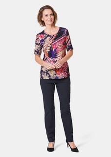 Comfortabel, elastisch shirt met opvallende print thumbnail 2