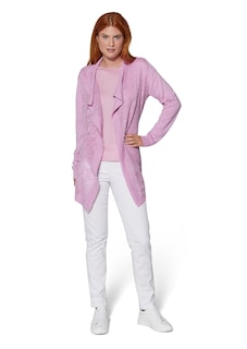 Lange Ajourstrickjacke thumbnail 3