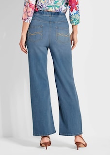 Jeansschlupfhose VERA mit weitem Bein thumbnail 3