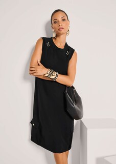 Kleid in H-Linie mit goldfarbenen Spangen thumbnail 5