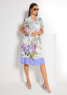 Robe à imprimé floral avec petit col montant thumbnail 1