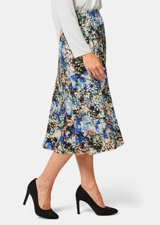Comfortabele, gedessineerde rok met rondom elastische tailleband thumbnail 3