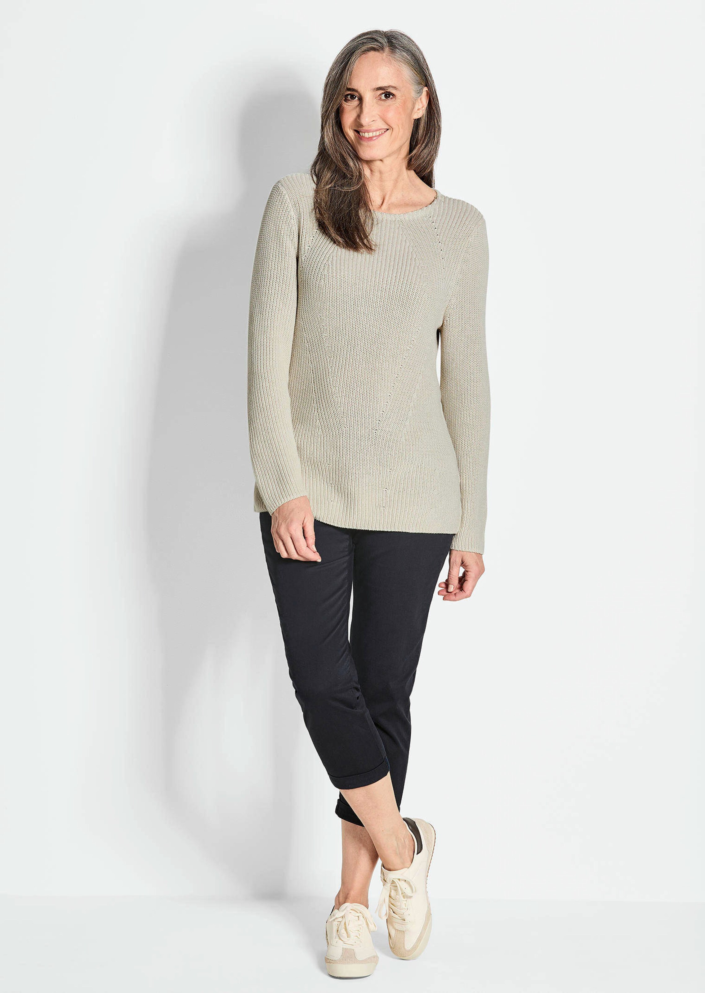 Figurschmeichelnder Pullover aus reiner Baumwolle thumbnail 2