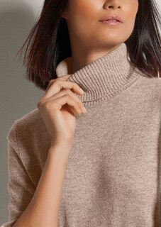 Kaschmirpullover mit Rollkragen und Halbarm thumbnail 6