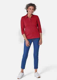 Basic poloshirt met borduursel van puur katoen thumbnail 2