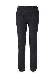 Comfortabele vrijetijdsbroek van fleece met boorden thumbnail 3