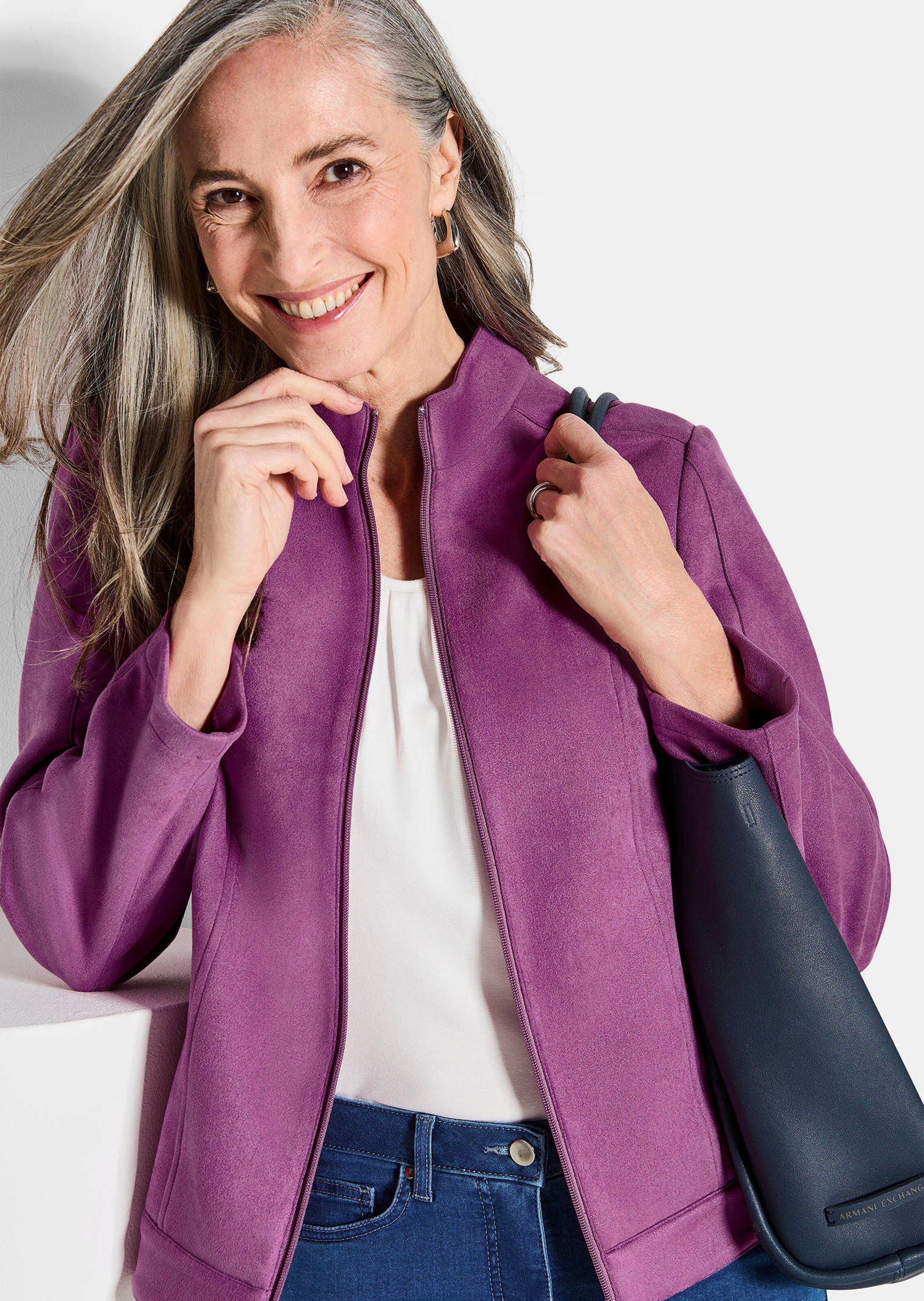 Jacke in Veloursleder-Optik thumbnail 4