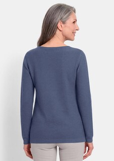 Feiner Strickpullover mit U-Boot-Ausschnitt thumbnail 3