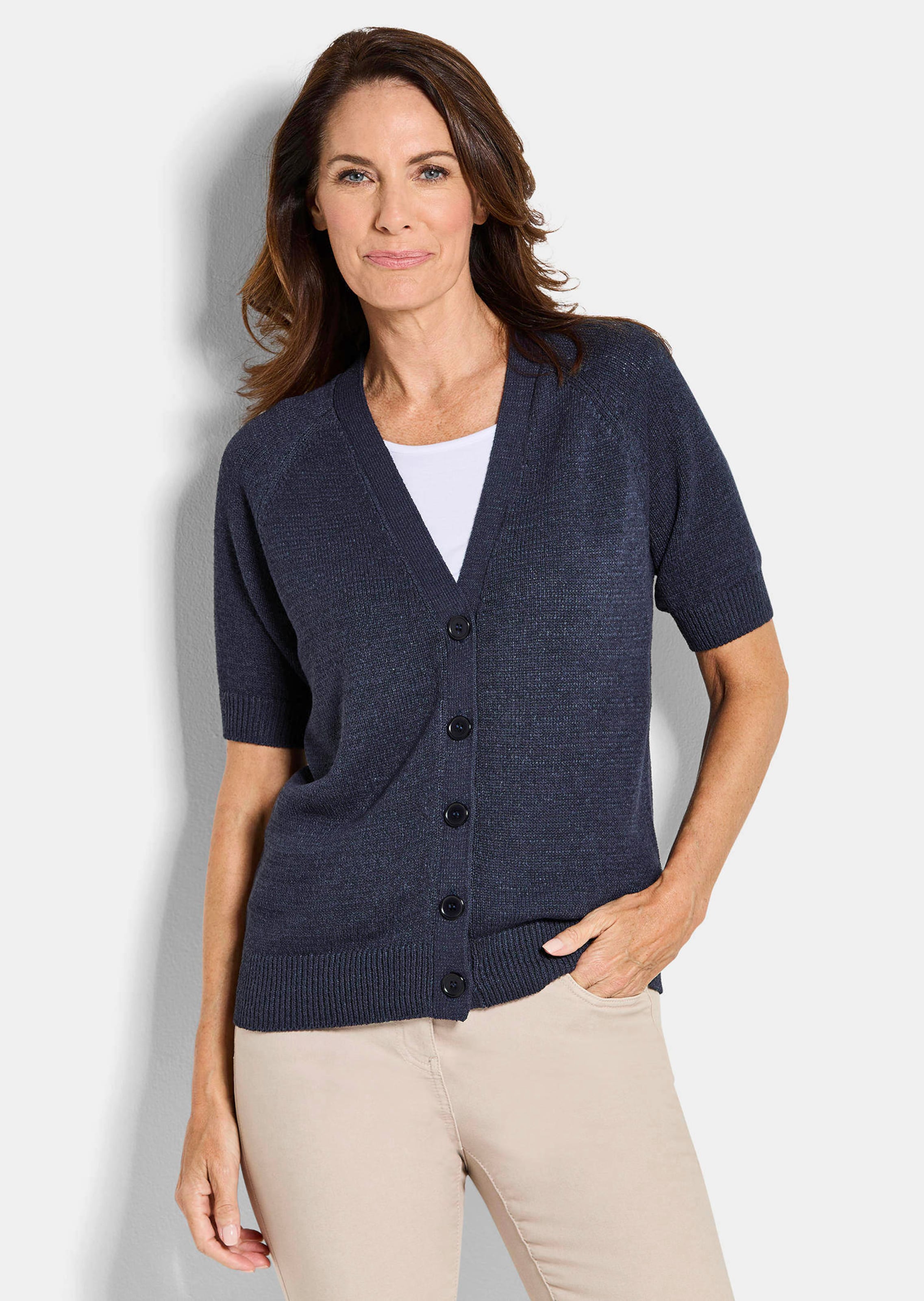 Tricot jasje van koel lintjesgaren