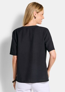 Onderhoudsarme blouse van seersucker thumbnail 3