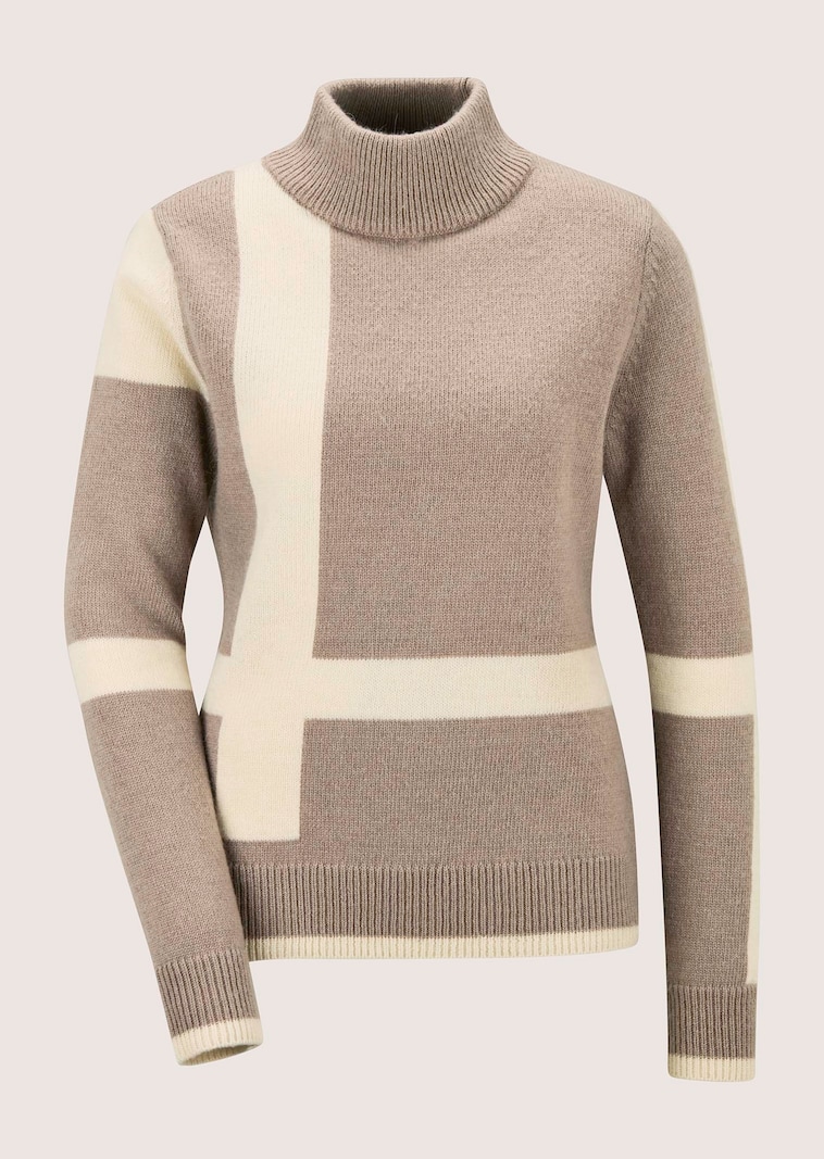 Trui met colourblocking-patroon