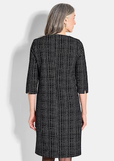 Jerseykleid in Tweed-Optik mit feinem Glanz thumbnail 3