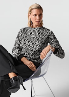 Sweatshirt mit Retro-Muster thumbnail 1