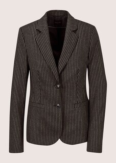 Blazer classique à rayures fines en laine thumbnail 7
