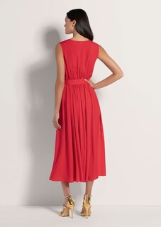 Langes Kleid in Wickel-Optik thumbnail 4