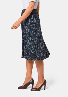 Lichte midi rok met elastische tailleband rondom thumbnail 3