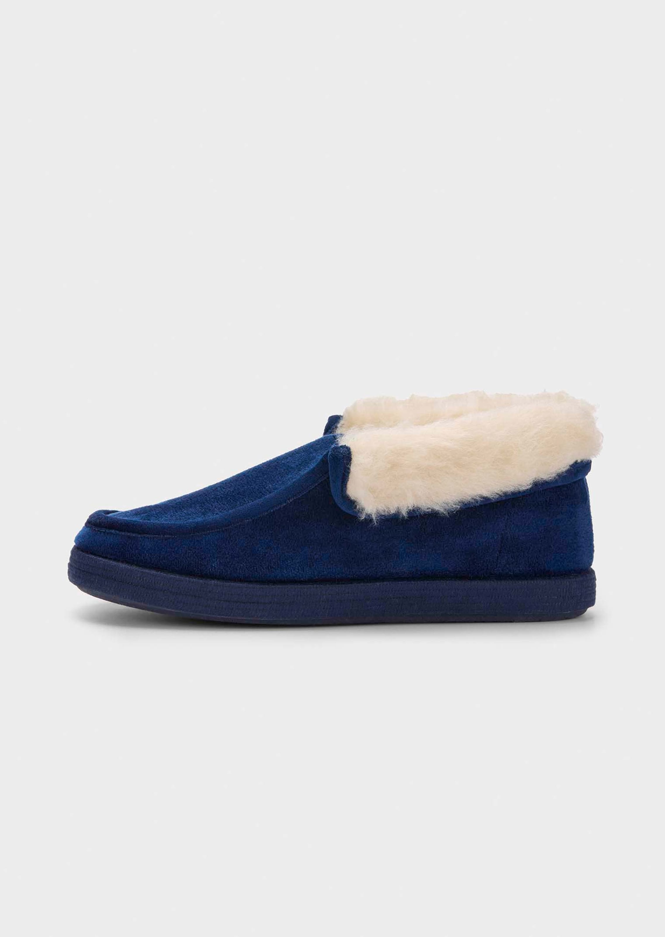 Pluche pantoffels met scheerwol