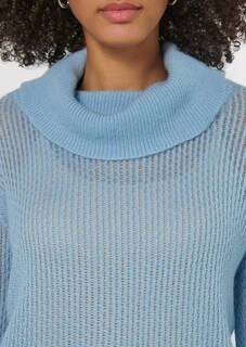 Feinstrick-Pullover mit Capuchon-Kragen thumbnail 6