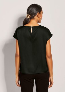 Kurze Satin-Bluse in trendstarker A-Linie thumbnail 4
