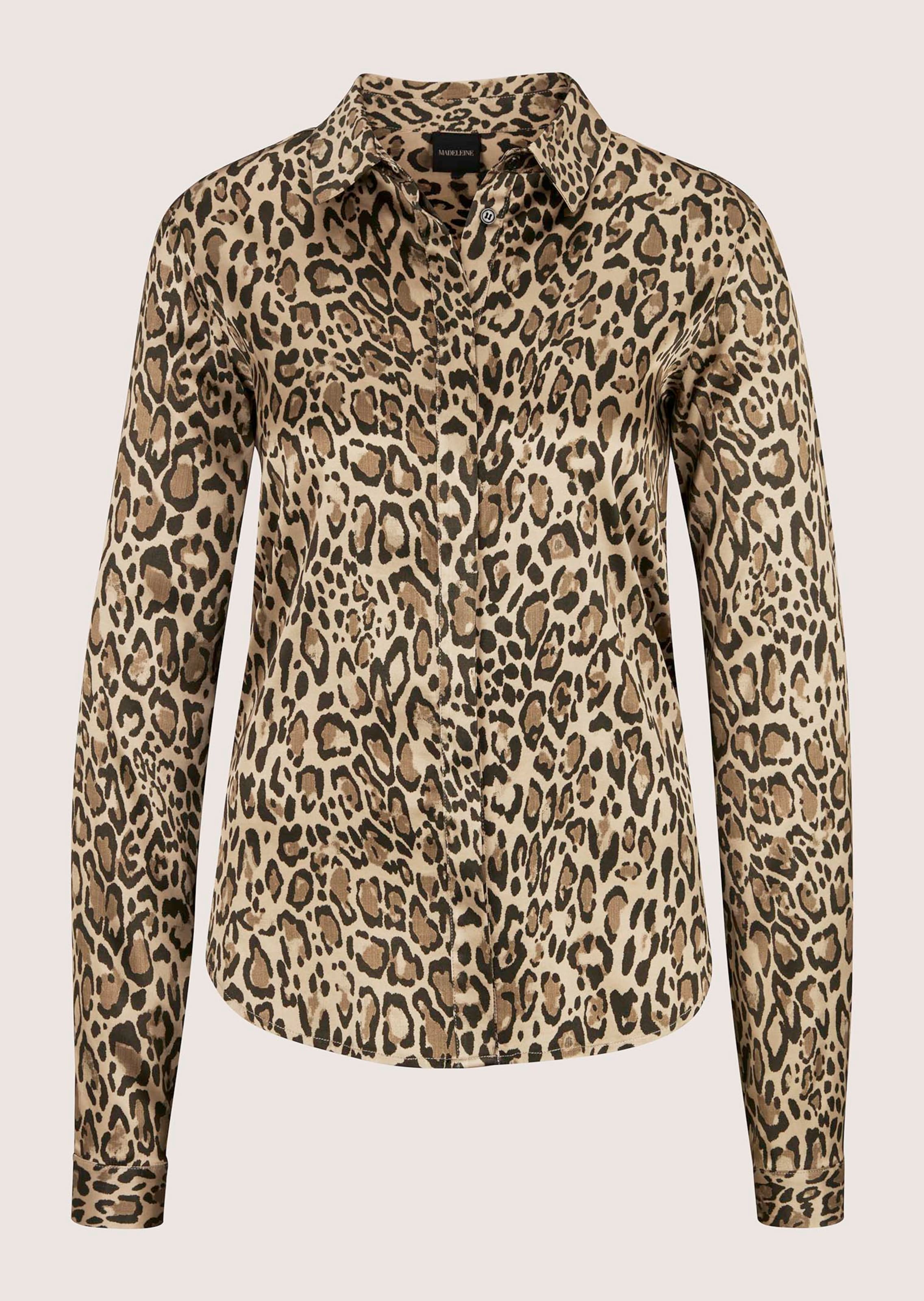 Hemdbluse mit Leo-Print