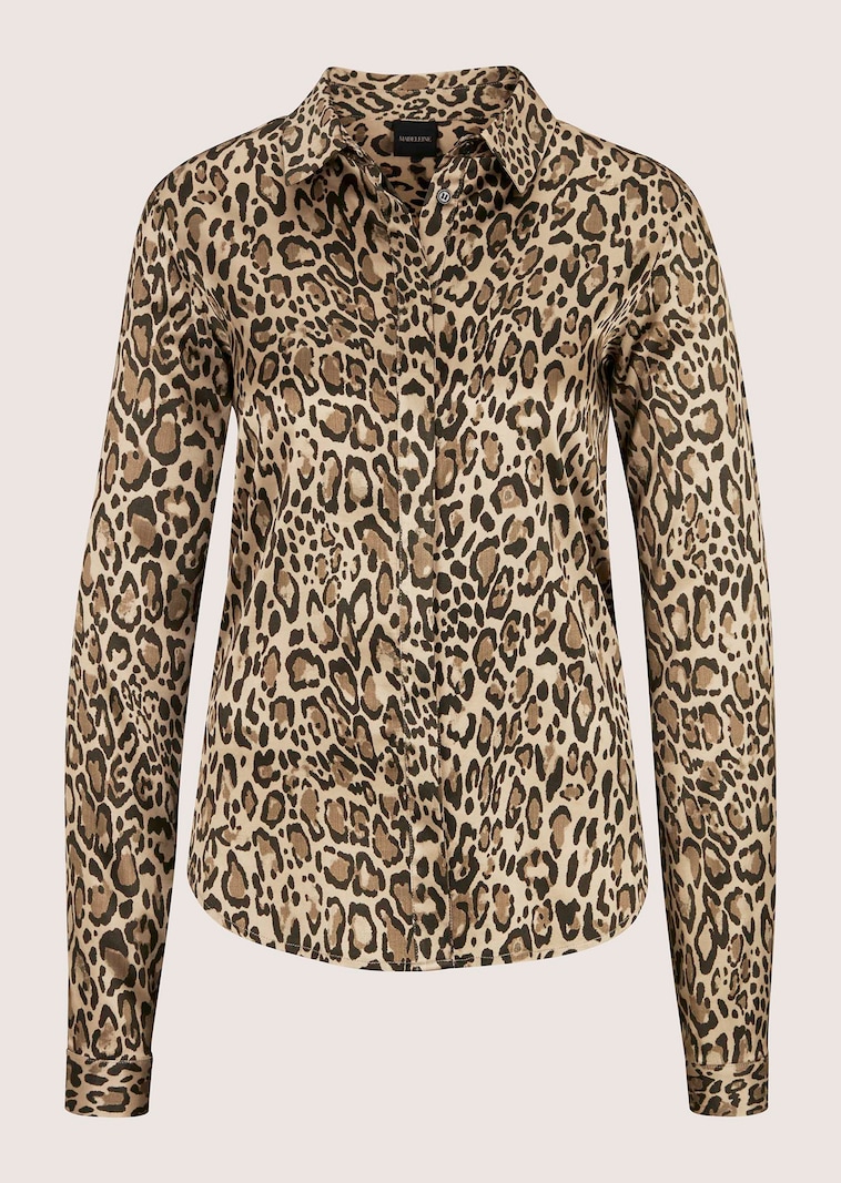 Hemdbluse mit Leo-Print